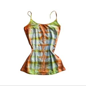 yellow and orange tie dye cami